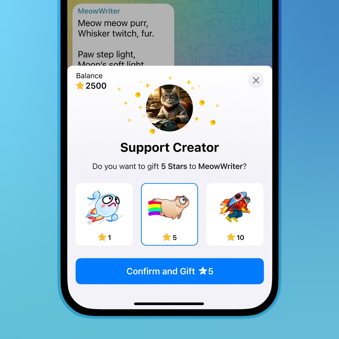 Telegram Stars bots illustration